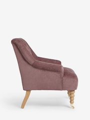 Laura Ashley Stretton Chenille Dusky Plum Purple Ropsley Accent Chair - Image 7 of 8