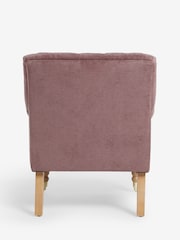 Laura Ashley Stretton Chenille Dusky Plum Purple Ropsley Accent Chair - Image 8 of 8