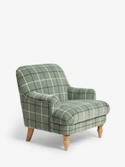Laura Ashley Fern Green Lindfield Check Clipsham Accent Chair - Image 5 of 5