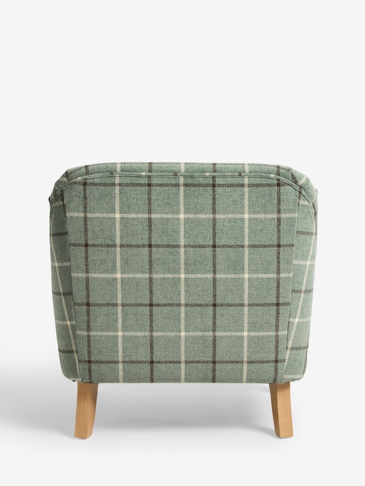 Laura Ashley Fern Green Lindfield Check Clipsham Accent Chair - Image 8 of 8