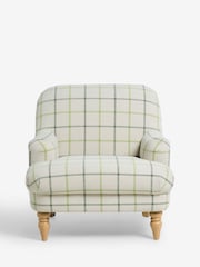 Laura Ashley Natural Lindfield Check Clipsham Accent Chair - Image 1 of 5