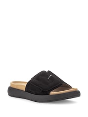 Gabor Adios Suede Mule Style Black Sandals - Image 3 of 5