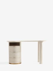 Light Natural Mia Oak Effect Console Dressing Table - Image 5 of 8