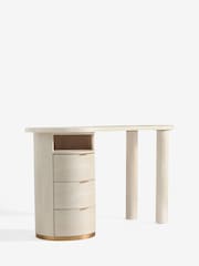 Light Natural Mia Oak Effect Console Dressing Table - Image 6 of 8