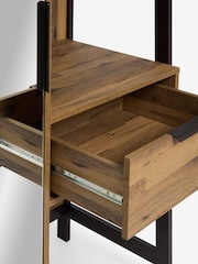 Dark Natural Bronx Oak Effect Console Dressing Table - Image 6 of 7