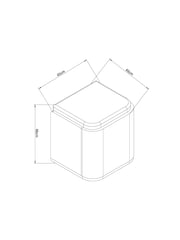 Light Natural Mia Oak Effect Stool - Image 3 of 7