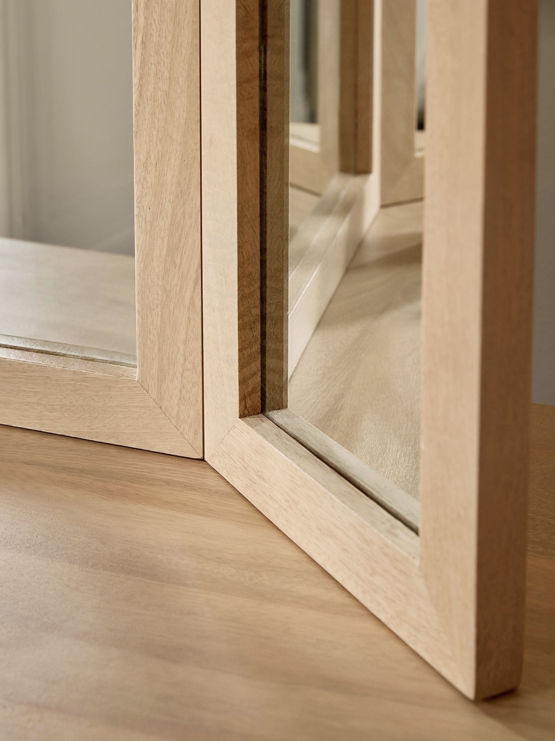 Buy Light Natural Sadie Solid Mango Wood Mirror from the Next UK