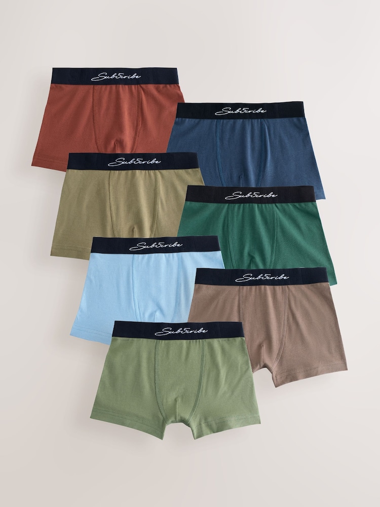 Autumnal Multi with Black Waistband Subscribe Trunks (2-16yrs) - Image 1 of 11