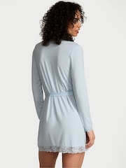 Victoria's Secret Palest Blue Modal Lace Trim Robe - Image 2 of 2