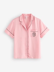 Victoria's Secret Pretty Blossom Pink Stripe Satin Short Pyjama Set - Image 2 of 5