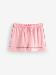 Victoria's Secret Pretty Blossom Pink Stripe Satin Short Pyjama Set - Image 3 of 5