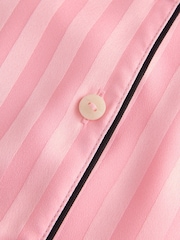 Victoria's Secret Pretty Blossom Pink Stripe Satin Short Pyjama Set - Image 5 of 5
