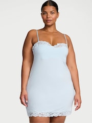 Victoria's Secret Palest Blue Modal Straight Neck Slip Dress - Image 1 of 2