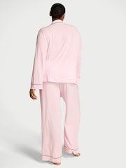 Victoria's Secret Angel Pink With Black Piping Modal Long Pyjama Set - Image 2 of 2