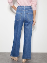 Monsoon Blue Rita Diamante High Rise Flare Jeans - Image 2 of 4