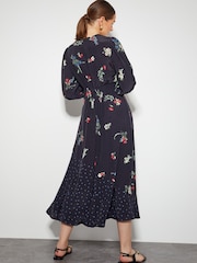 Monsoon Black Tina Twist Front Midi Dress - Image 3 of 4