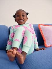 Pink/Green Smile Snuggle Pyjamas 3 pack (9mths-12yrs) - Image 11 of 11
