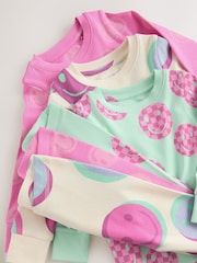 Pink/Green Smile Snuggle Pyjamas 3 pack (9mths-12yrs) - Image 8 of 11