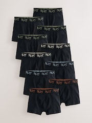 Black with Grafitti Next Waistband Trunks 10 Pack (1.5-16yrs) - Image 1 of 14