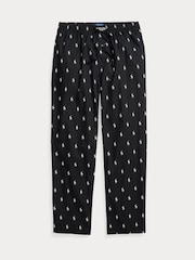 Polo Ralph Lauren Black Signature Pony Cotton Pyjama Bottoms - Image 1 of 1