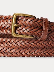 Polo Ralph Lauren Brown Braided Leather Belt - Image 2 of 2