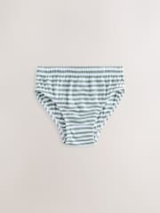 Green/Ecru Stripe 100% Cotton Printed Briefs 5 Pack (1.5-10yrs) - Image 2 of 9
