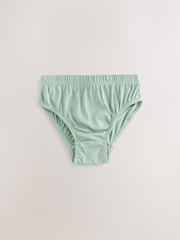 Green/Ecru Stripe 100% Cotton Printed Briefs 5 Pack (1.5-10yrs) - Image 6 of 9