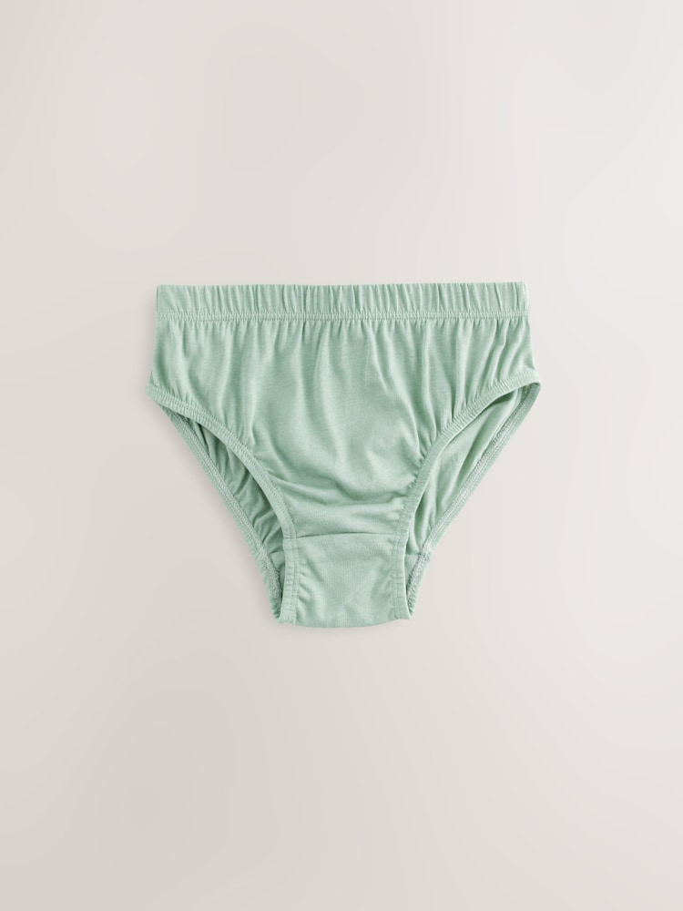 Green/Ecru Stripe 100% Cotton Printed Briefs 5 Pack (1.5-10yrs) - Image 6 of 9