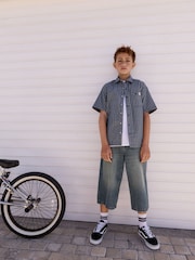 Blue Tint Extra Long Jort 100% Cotton Denim Shorts (3-16yrs) - Image 1 of 11