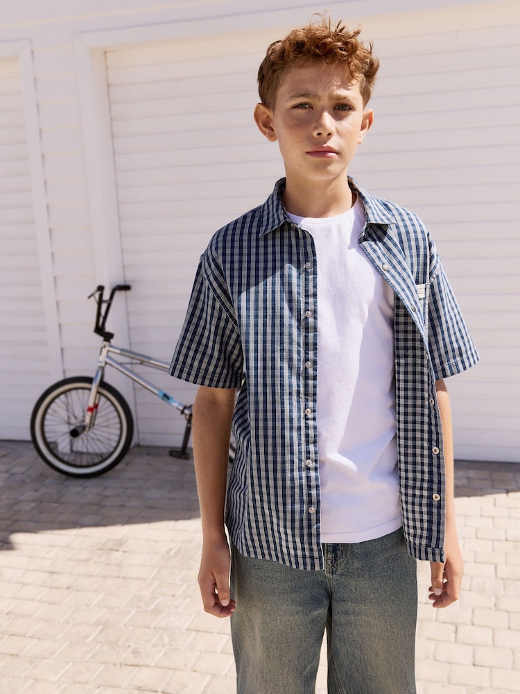 Blue Tint Extra Long Jort 100% Cotton Denim Shorts (3-16yrs) - Image 5 of 11