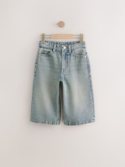Blue Tint Extra Long Jort 100% Cotton Denim Shorts (3-16yrs) - Image 8 of 11