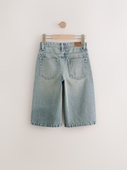 Blue Tint Extra Long Jort 100% Cotton Denim Shorts (3-16yrs) - Image 9 of 11