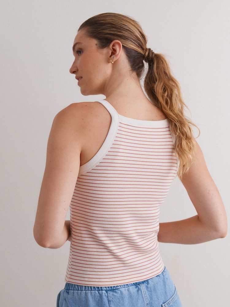 Orange Stripe Hidden Support High Neck VestS - Image 2 of 6