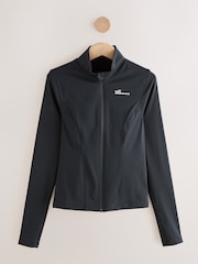 self. Black Sculpting Zip Through Jacket - Image 1 of 3
