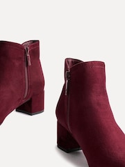 Linzi Red Manor Low Block Heeled Ankle Boots - Image 5 of 5