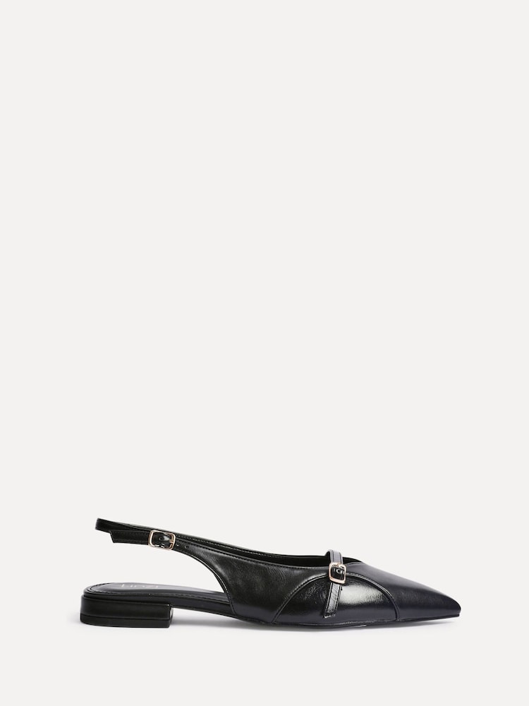 črna - Linzi Prague Pointed Toe Ballet čevlji s plosko peto/brez pete With Buckle Detail - Slika 2 iz 5 črna - Linzi Prague Pointed Toe Ballet čevlji s plosko peto/brez pete With Buckle Detail - Slika 2 iz 5
