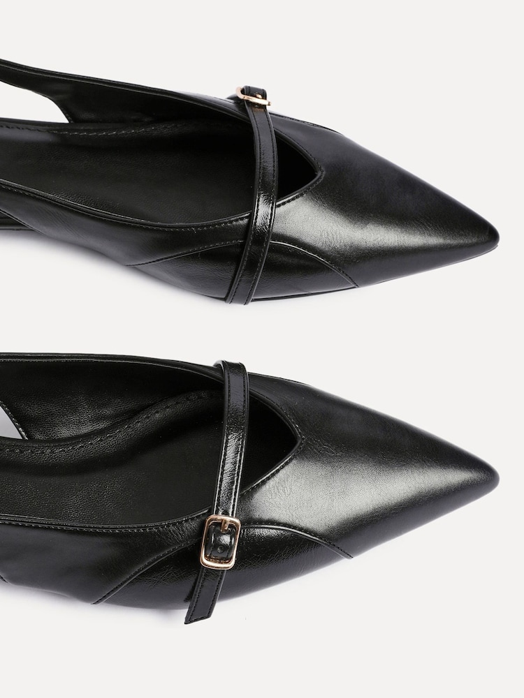 črna - Linzi Prague Pointed Toe Ballet čevlji s plosko peto/brez pete With Buckle Detail - Slika 5 iz 5 črna - Linzi Prague Pointed Toe Ballet čevlji s plosko peto/brez pete With Buckle Detail - Slika 5 iz 5