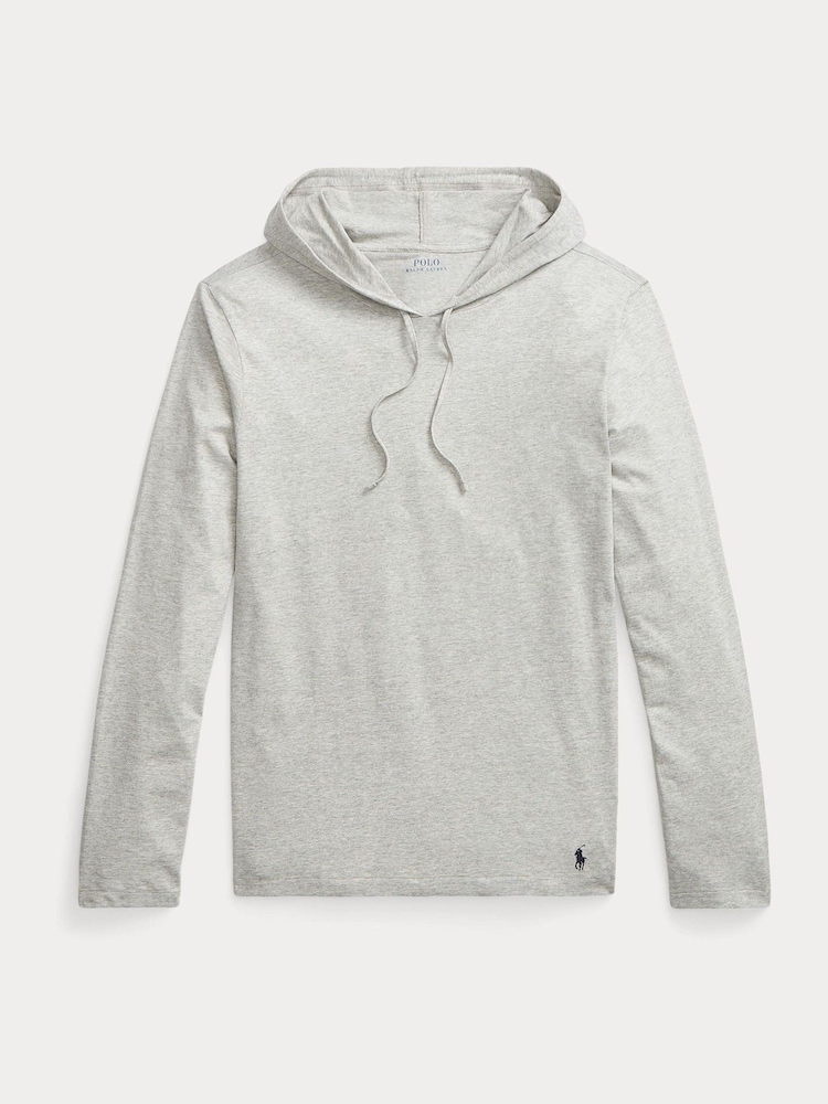 Polo Ralph Lauren Grey Jersey Cotton Hoodie - Image 4 of 4