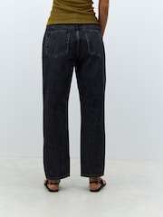 Black Straight Leg 100% Cotton Jeans - Image 3 of 8