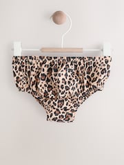 Tan Brown Leopard Print Baby 100% Cotton Woven Dress and Bloomer Knickers Set (0mths-2yrs) - Image 3 of 8
