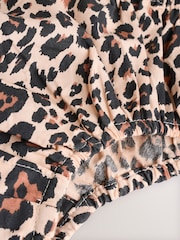 Tan Brown Leopard Print Baby 100% Cotton Woven Dress and Bloomer Knickers Set (0mths-2yrs) - Image 8 of 8