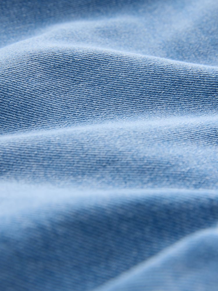 Mittelblau - Double Button Flared Jeans - Bild 3 von 3