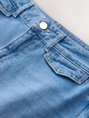 Mid Blue Double Button Flared Jeans - Image 7 of 8