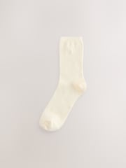 Neutral Waffle Embroidered Motif Heart Ankle Socks 4 Pack - Image 2 of 5