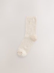 Neutral Waffle Embroidered Motif Heart Ankle Socks 4 Pack - Image 4 of 5