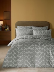 Orla Kiely Silver Linear Stem Duvet Cover and Pillowcase Set - Image 1 of 2