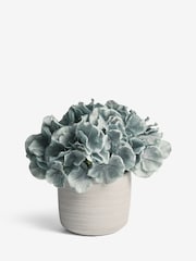 Blue Artificial Hydrangea In Rustic Pot - Image 3 of 3