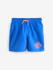 Timberland Blue Front Tie Logo Swim Shorts - Image 1 of 1