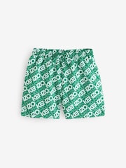 KENZO KIDS Green All Over Logo Swimming Shorts - Imagen 1 de 5