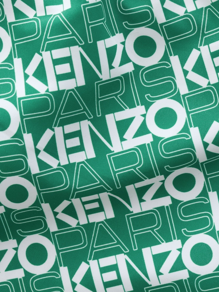 KENZO KIDS Green All Over Logo Swimming Shorts - Imagen 5 de 5